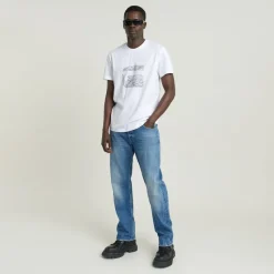 G-star Raw Shirts*Stitch burger r t white