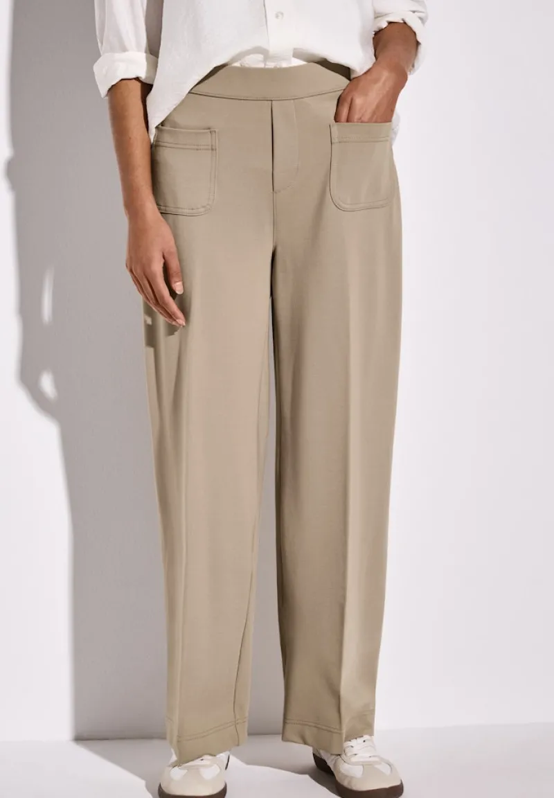 Street One Hosen*Straight Leg Hose safari beige