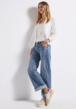 Street One Jeans*Straight Leg Jeans authentic mid blue washed