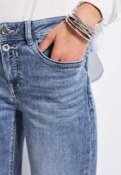 Street One Jeans*Straight Leg Jeans authentic mid blue washed