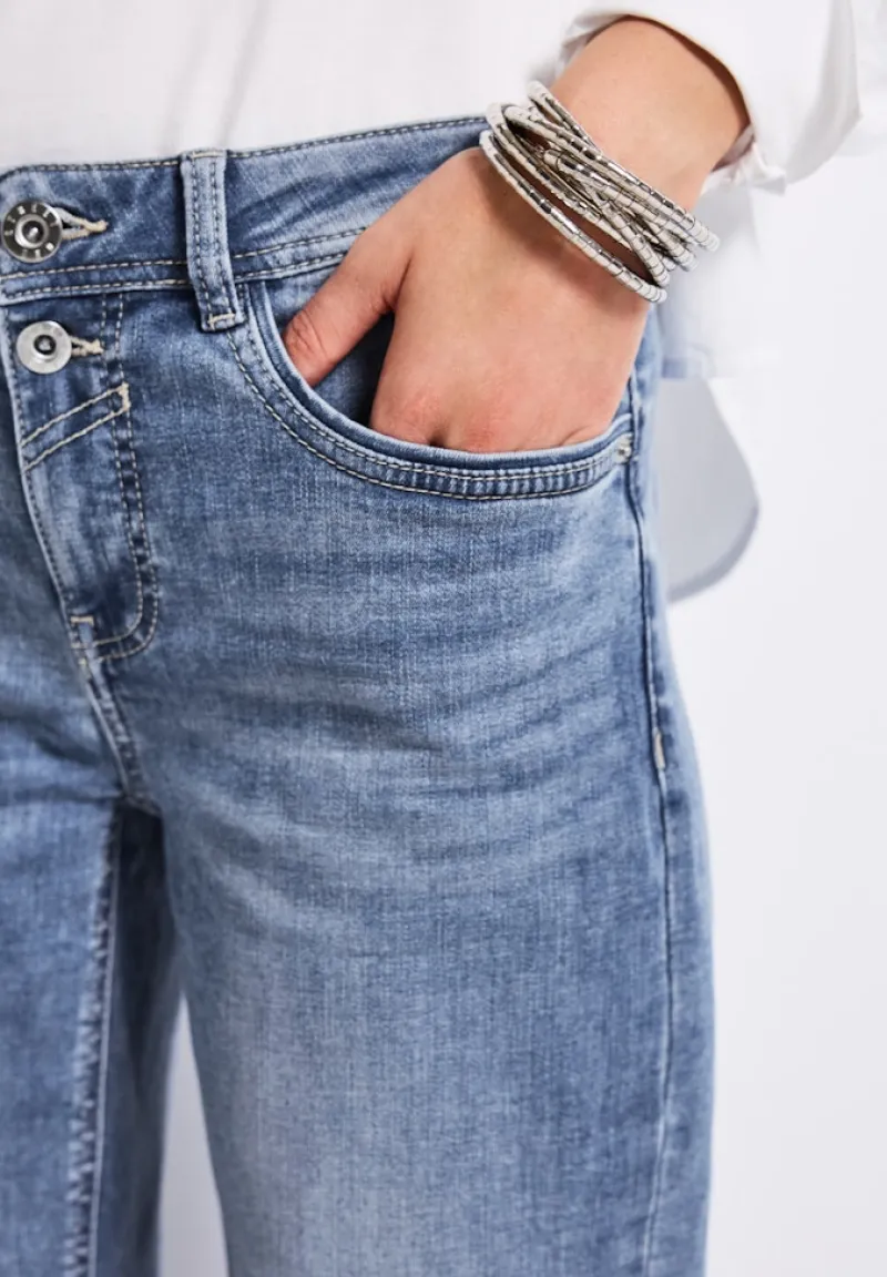 Street One Jeans*Straight Leg Jeans authentic mid blue washed