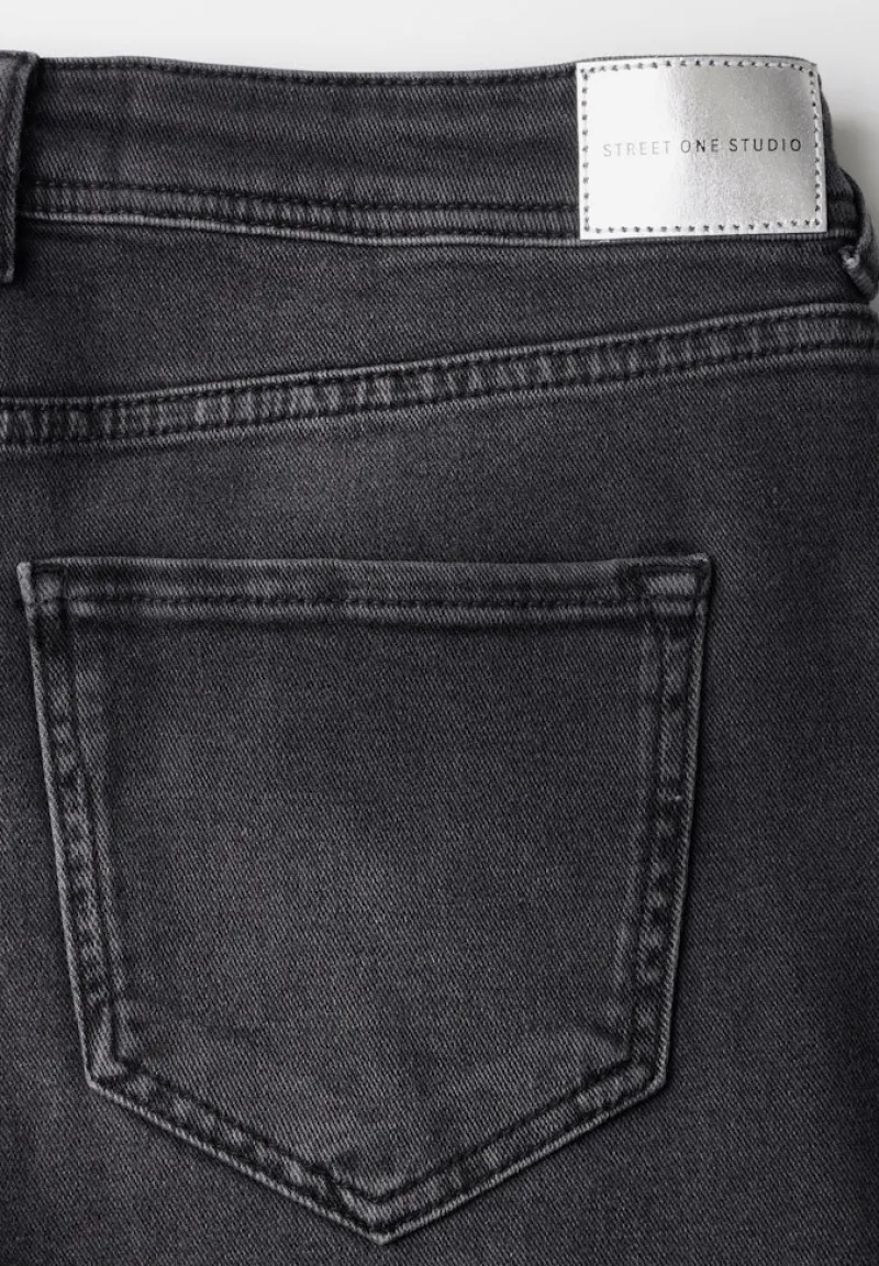 STREET ONE STUDIO Jeans*Straight Leg Jeans black soft wash