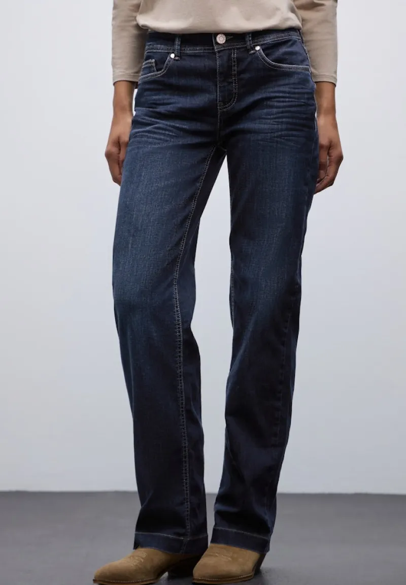 Street One Jeans*Straight Leg Jeans deep indigo washed