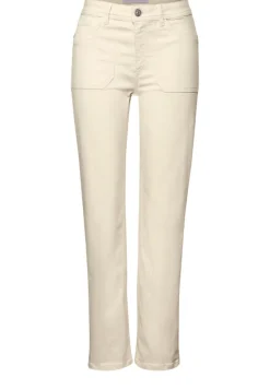 Street One Shorts*Straight Leg Jeans ecru washed