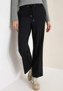 Cecil Hosen*Straight Leg Jersey-Hose Black