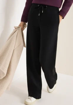 Cecil Hosen*Straight Leg Jersey-Hose Black