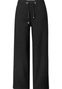 STREET ONE STUDIO Hosen*Straight Leg Strukturhose Black