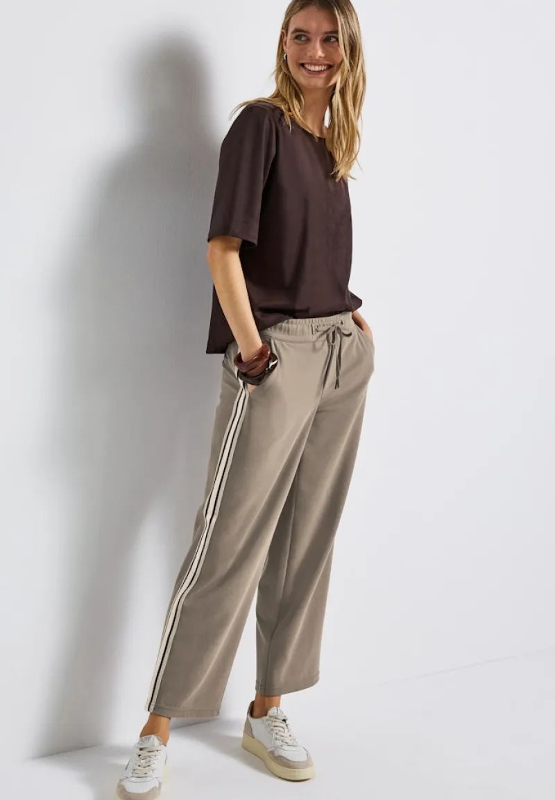 Street One Hosen*Straight Leg Strukturhose bark brown