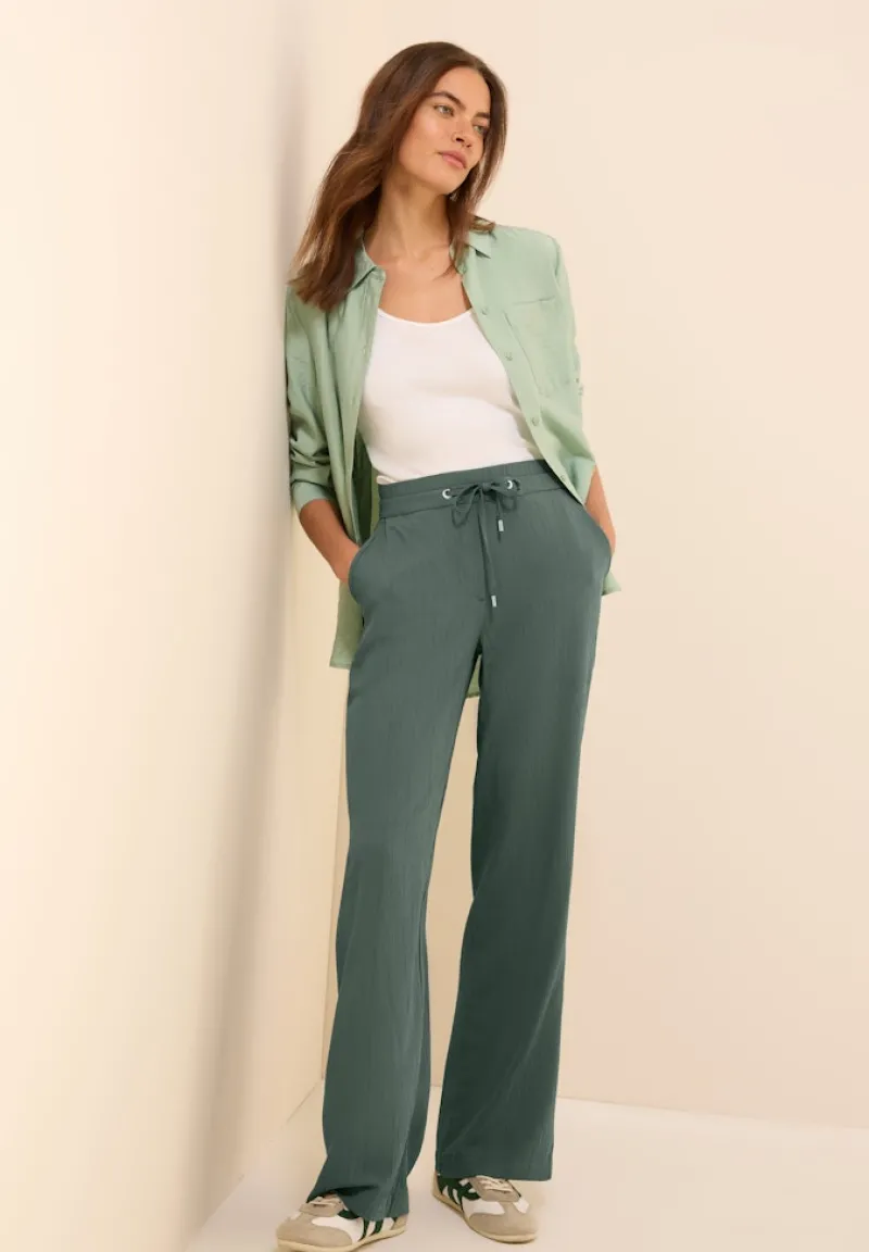Cecil Hosen*Straight Leg Strukturhose dark balmy khaki