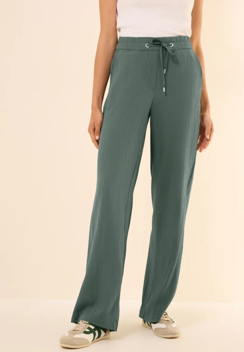 Cecil Hosen*Straight Leg Strukturhose dark balmy khaki