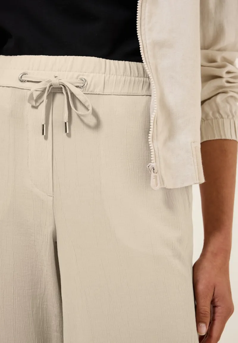 Cecil Hosen*Straight Leg Strukturhose boulder beige