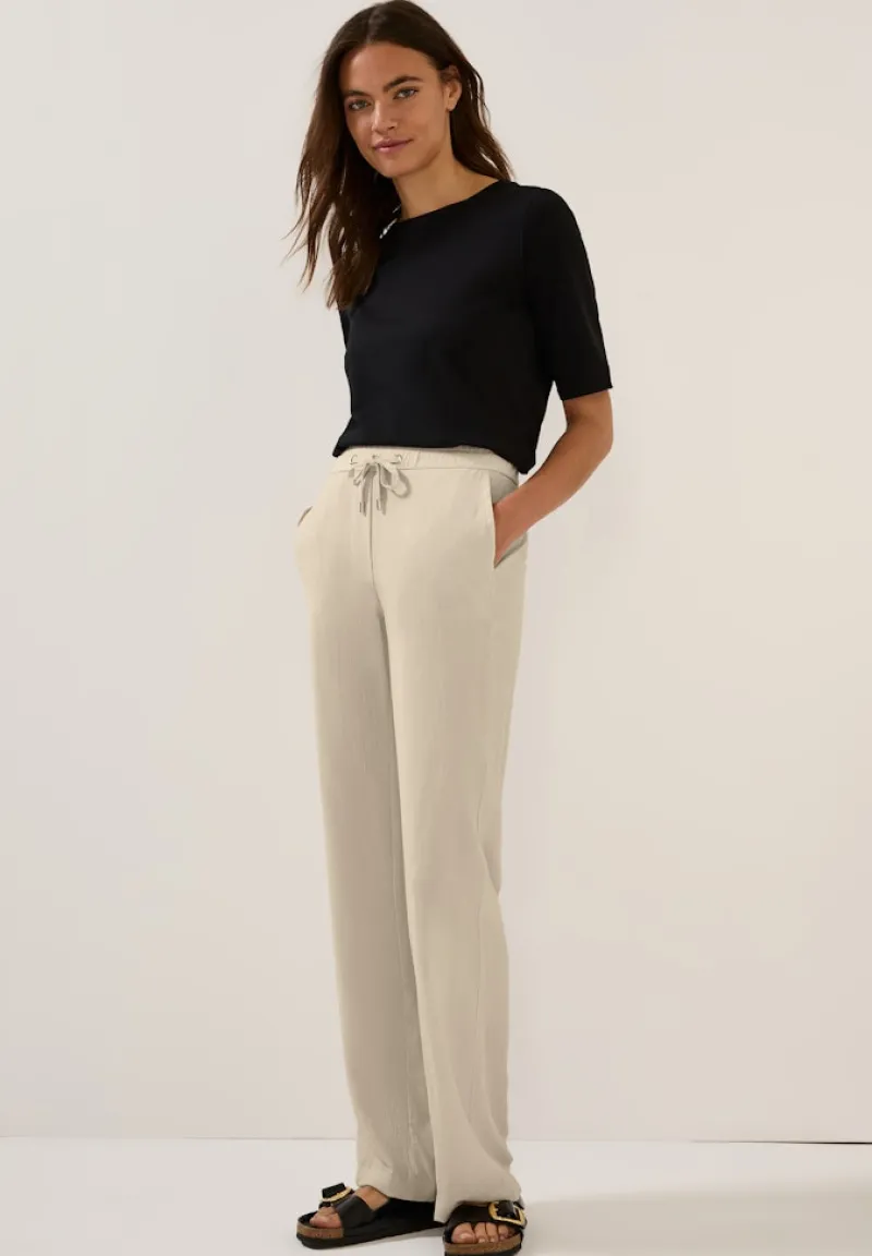 Cecil Hosen*Straight Leg Strukturhose boulder beige