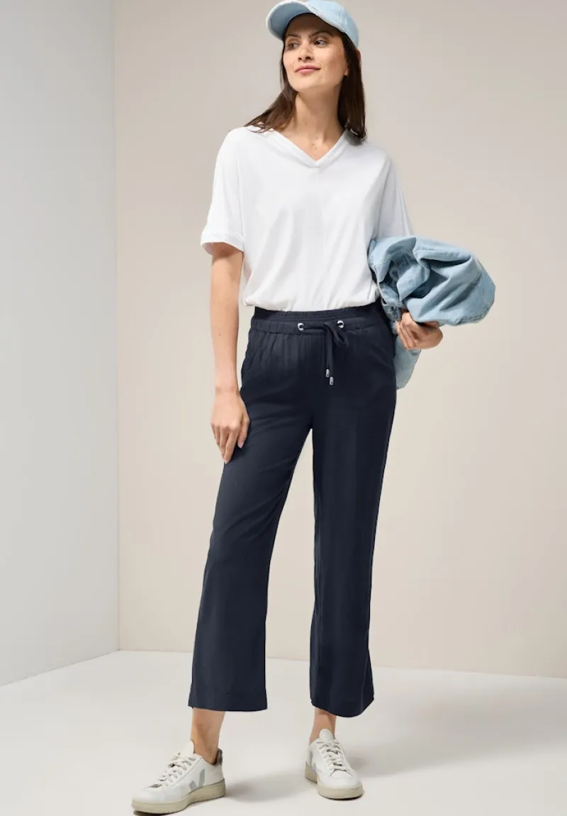 Cecil Hosen*Straight Leg Viskose Hose universal blue