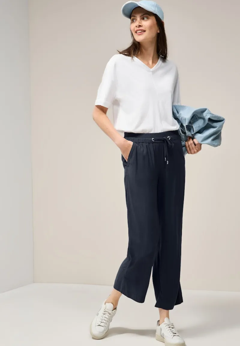 Cecil Hosen*Straight Leg Viskose Hose universal blue