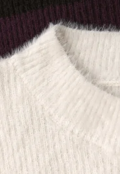 STREET ONE STUDIO Pullover & Sweatshirts*Streifen Federgarnpullover soft beige