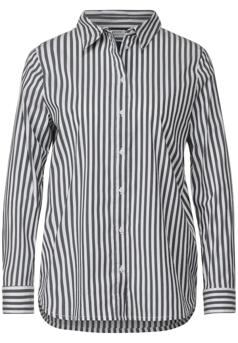 Street One Blusen*Streifen Hemdbluse deep blue