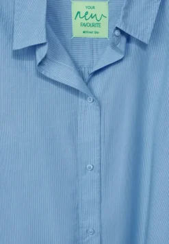 Street One Blusen*Streifen Hemdbluse frozen sea blue