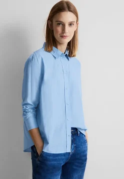 Street One Blusen*Streifen Hemdbluse frozen sea blue