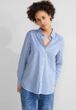 Street One Blusen*Streifen Hemdbluse white