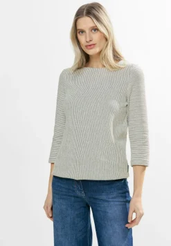 Cecil Shirts*Streifen Struktur Shirt vanilla white