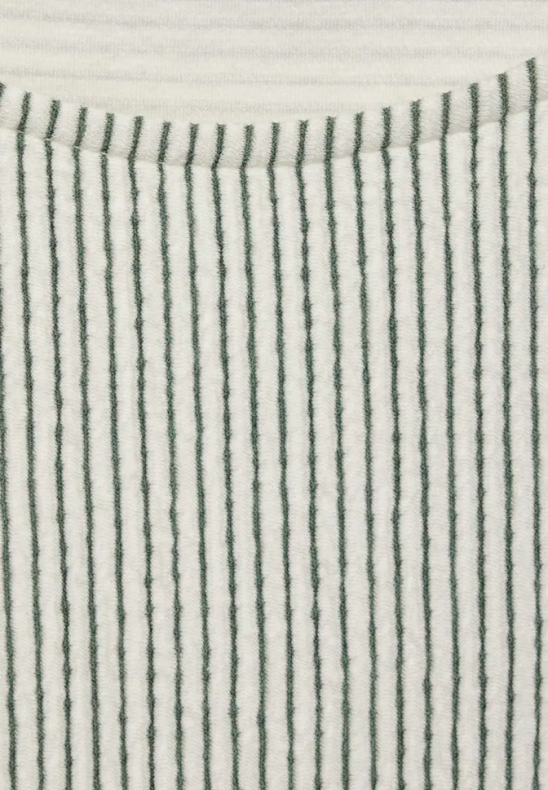Cecil Shirts*Streifen Struktur Shirt vanilla white