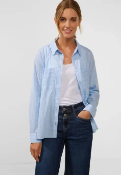 Street One Blusen*Streifenbluse im Baumwollmix sublime blue