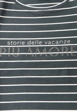 Cecil Shirts*Streifenshirt mit Wording slate khaki