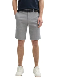 Tom Tailor Shorts|Big Boys*Stretch Slim Chino Shorts mit Gürtel white navy zig zag structure