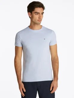 Tommy Hilfiger Shirts|Big Boys*STRETCH SLIM FIT TEE breezy blue