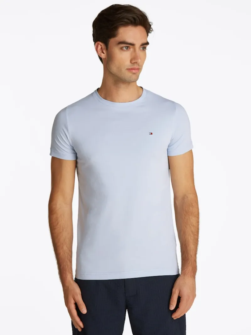 Tommy Hilfiger Shirts|Big Boys*STRETCH SLIM FIT TEE breezy blue