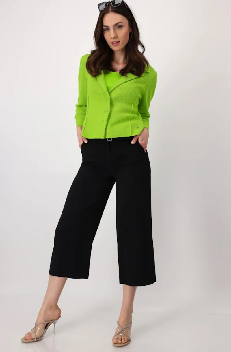 Monari Jacken*Strickblazer mit Reverskragen matcha