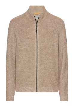 Camel Active Pullover & Sweatshirts*Strickjacke aus einem soften Baumwollmix oatmeal