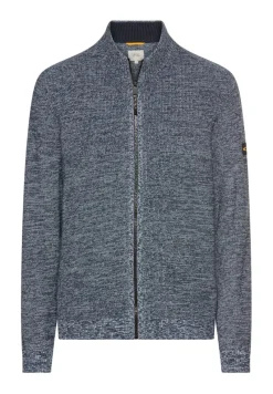 Camel Active Pullover & Sweatshirts*Strickjacke aus einem soften Baumwollmix tinted blue