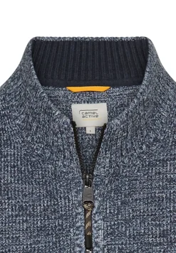 Camel Active Pullover & Sweatshirts*Strickjacke aus einem soften Baumwollmix tinted blue