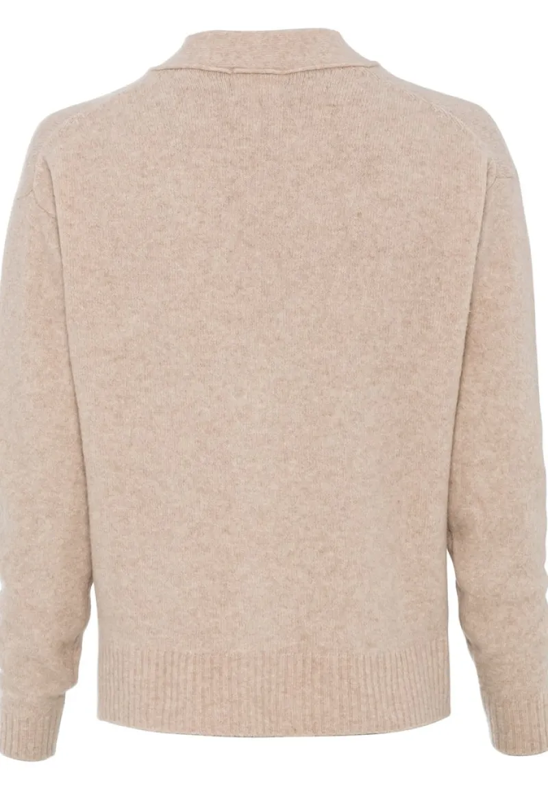 Camel Active Pullover & Sweatshirts*Strickjacke aus recyceltem Wollmix clay melange