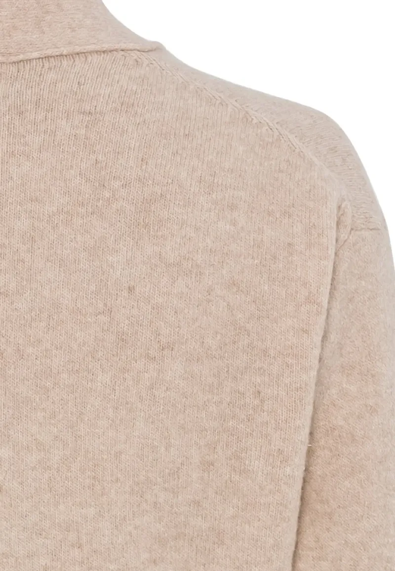 Camel Active Pullover & Sweatshirts*Strickjacke aus recyceltem Wollmix clay melange