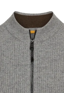 Camel Active Pullover & Sweatshirts*Strickjacke aus reiner Lammwolle grey melange