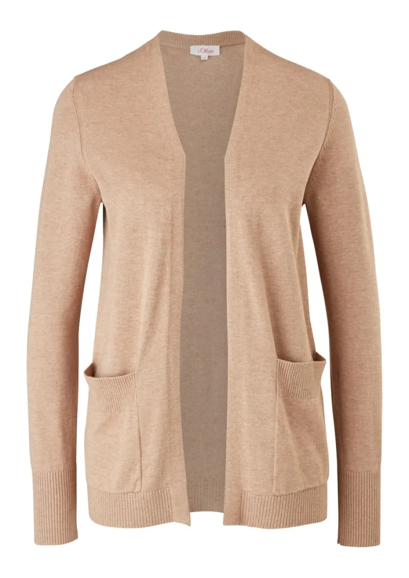 s.Oliver Pullover & Sweatshirts*Strickjacke aus Viskosemix Braun