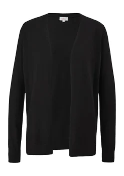 s.Oliver Pullover & Sweatshirts*Strickjacke aus Viskosemix Schwarz