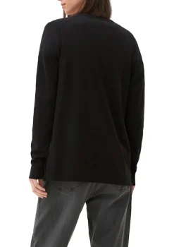 s.Oliver Pullover & Sweatshirts*Strickjacke aus Viskosemix Schwarz