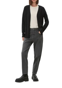 s.Oliver Pullover & Sweatshirts*Strickjacke aus Viskosemix Schwarz