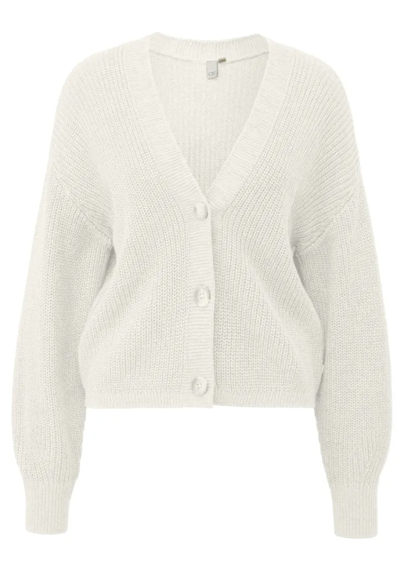 QS Pullover & Sweatshirts*Strickjacke creme