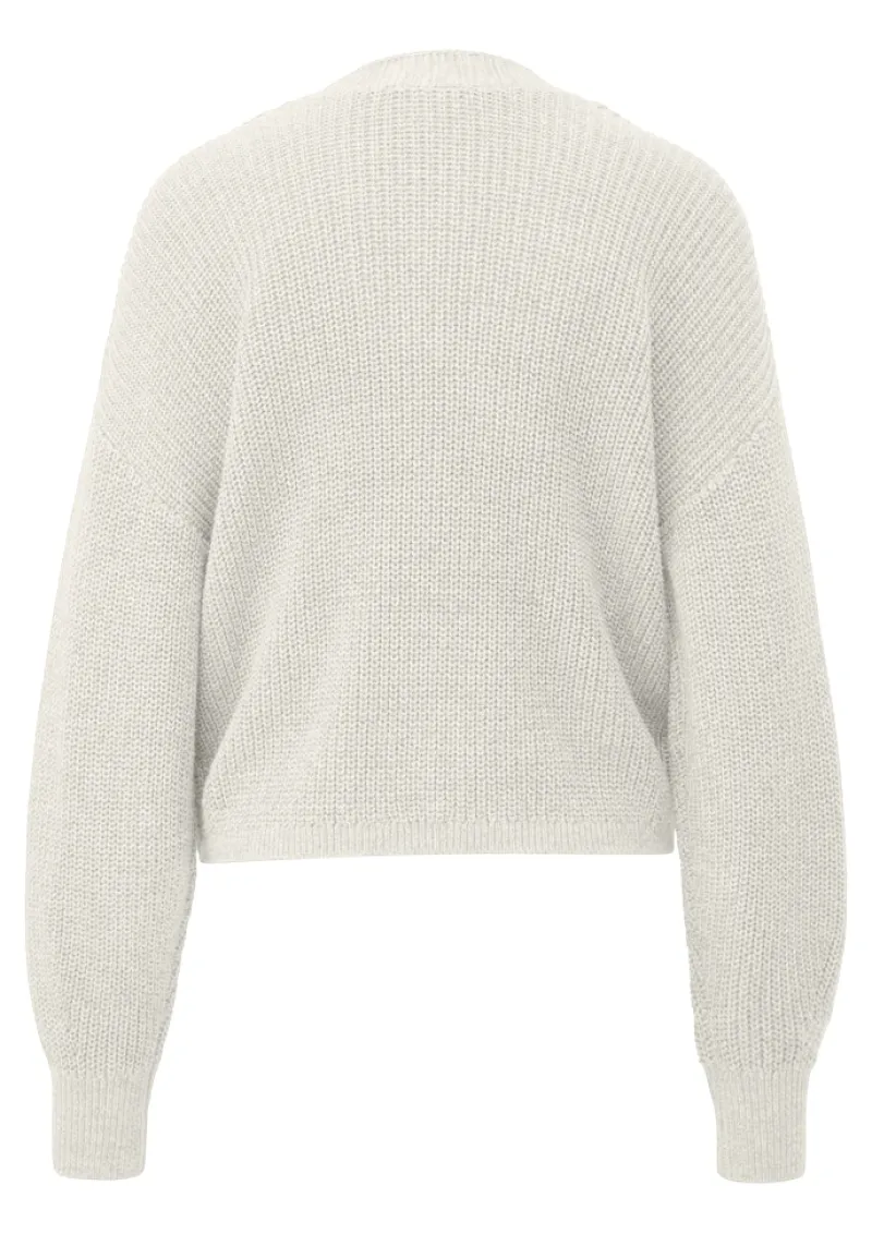 QS Pullover & Sweatshirts*Strickjacke creme