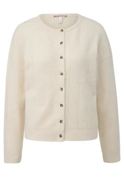 QS Pullover & Sweatshirts*Strickjacke creme