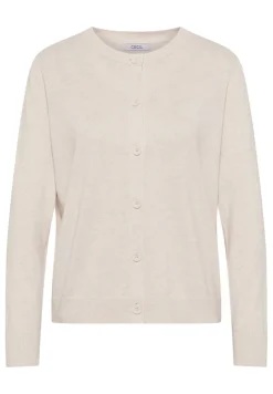 Cecil Pullover & Sweatshirts*Strickjacke mit Knopfleiste oat milk beige melange
