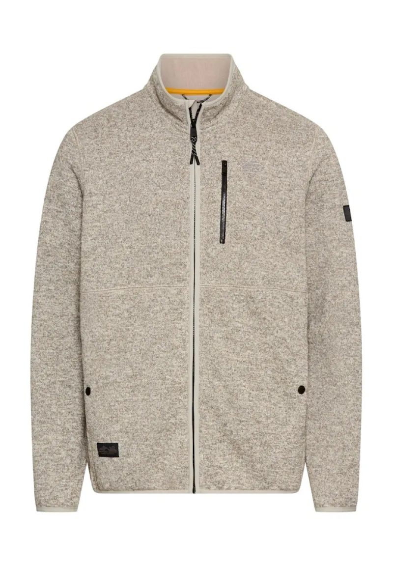 Camel Active Pullover & Sweatshirts*Strickjacke mit Stehkragen oatmeal