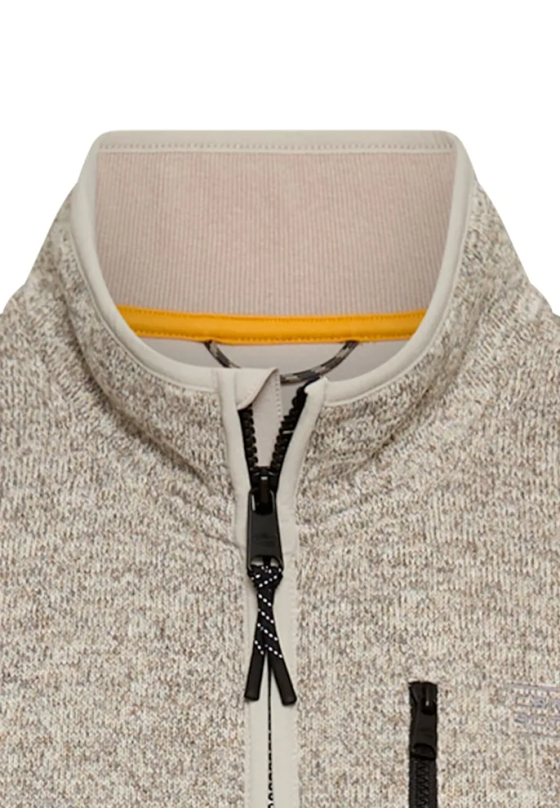 Camel Active Pullover & Sweatshirts*Strickjacke mit Stehkragen oatmeal