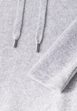 Cecil Kleider*Strickkleid mit Kapuze platinum grey mel.