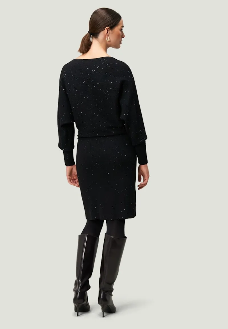Zero Kleider*Strickkleid mit Pailletten black beauty