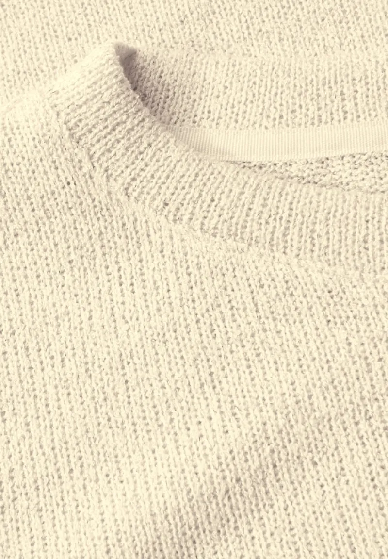 Cecil Shirts*Strick-Look Glitzer T-Shirt light beige